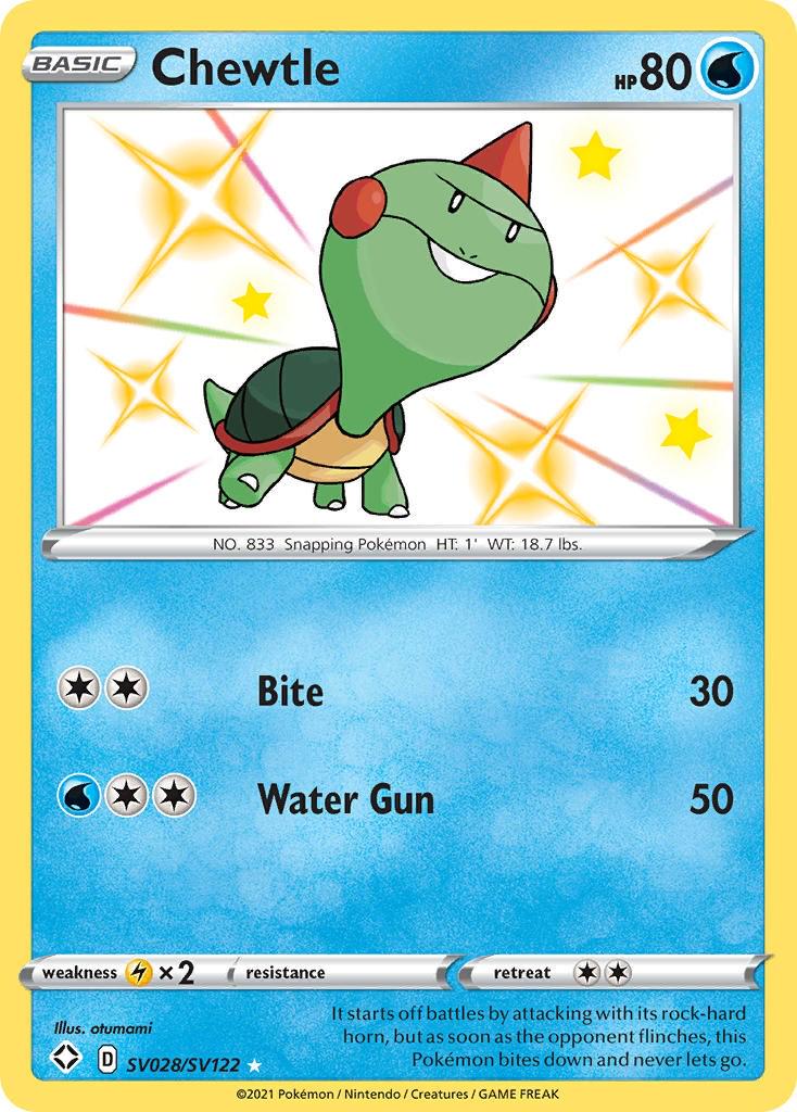 Shining Fates Chewtle Pokémon card